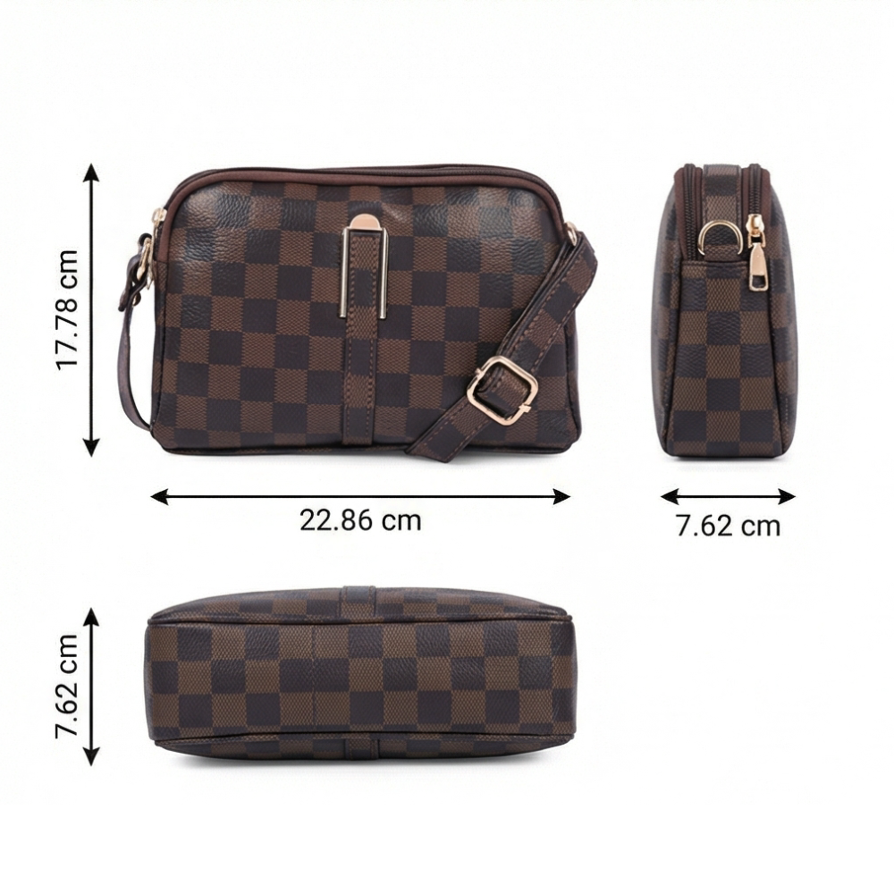 Valenium Crossbody Sling Bag (Brown)