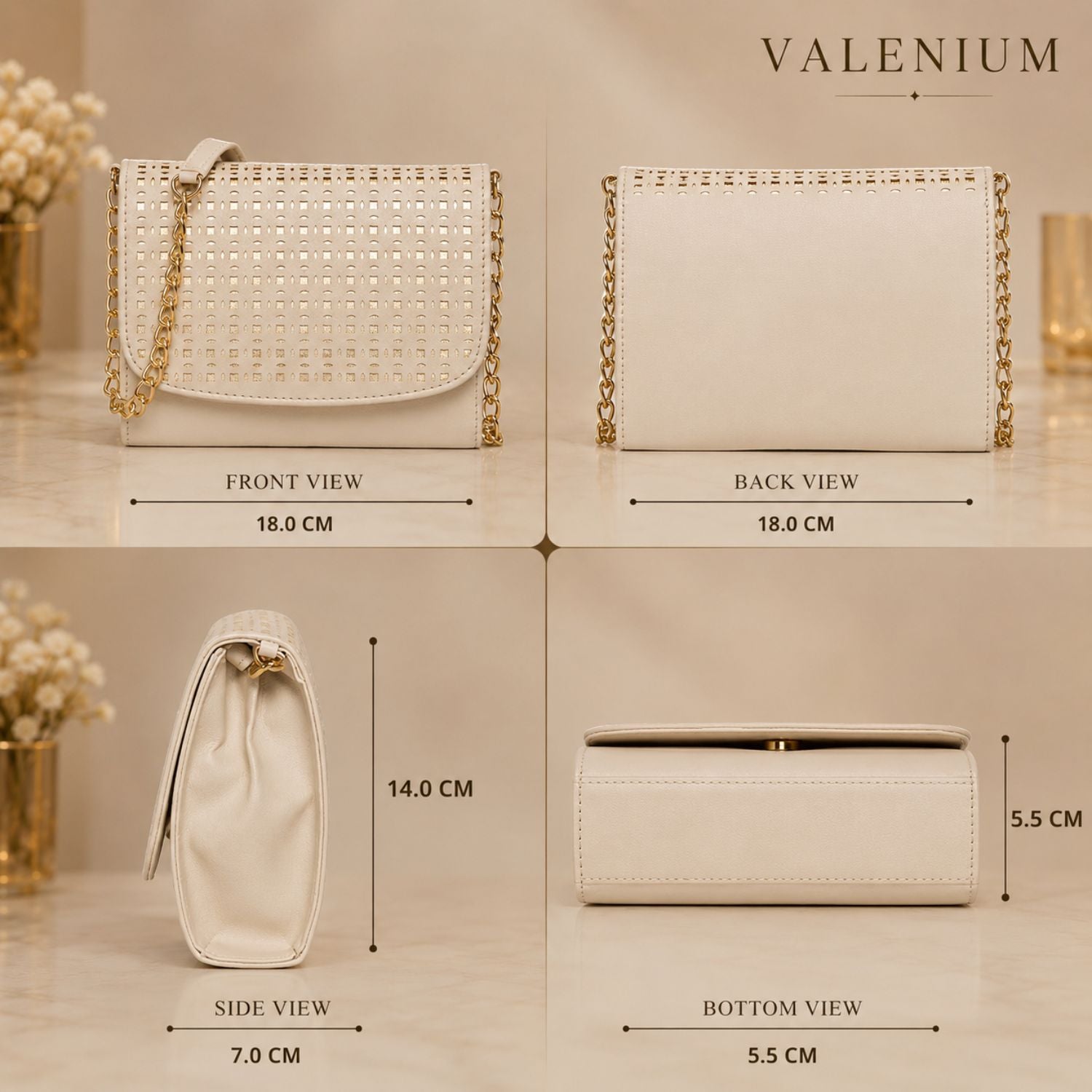 Valenium Crossbody sling White slr