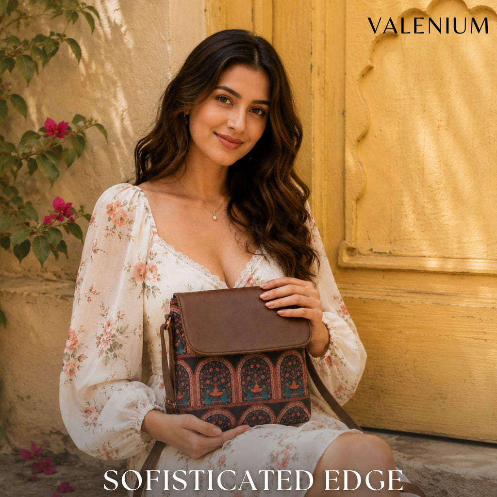 Valenium Urban Floral Sling Bag (Multicolour)