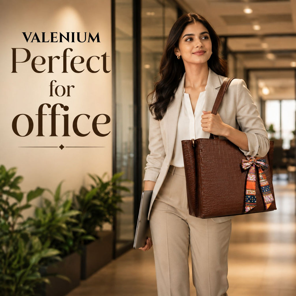 Valenium Coffee Brown Shoulder HandBag