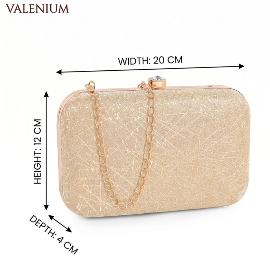 Valenium Clutch Sling Bag (Golden)