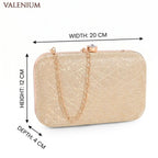 Valenium Clutch Sling Bag (Golden)