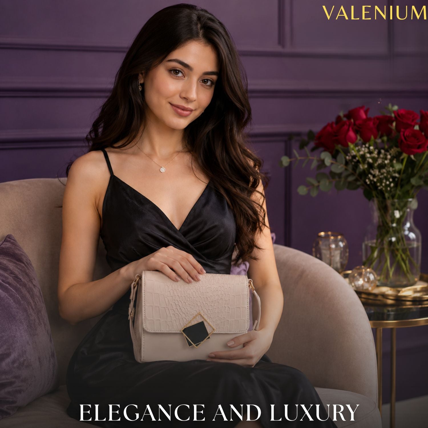 Valenium Sling Bag (Cream)