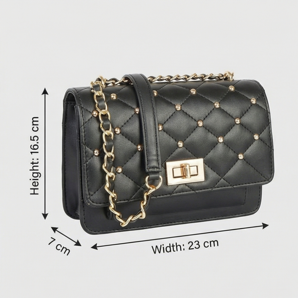 Valenium Trendy Crossbody Sling Bag (Black)