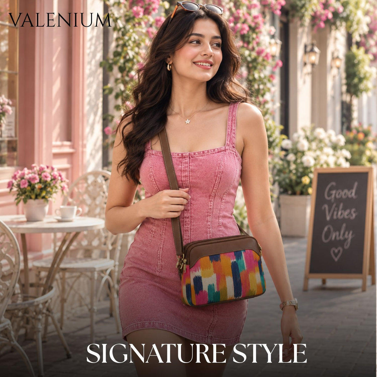 Valenium Abstract Splash Sling Bag