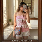 Valenium Ethnic Print Sling Bag (Multicolor)