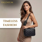 Valenium Cross Body Sling Bag with Pouch (Black)