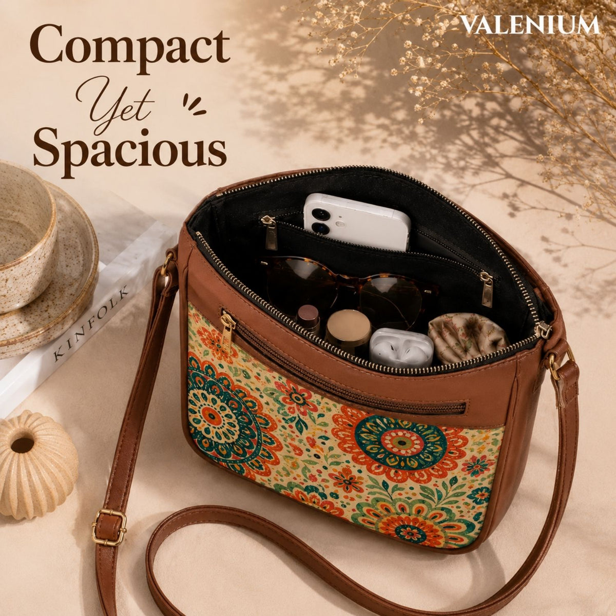 Valenium Aura Blooming Mandala Sling Bag