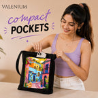 Valenium Mediterranean City Printed Tote Bag