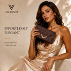 Valenium Women's Clutch Sling Bag (Brown)