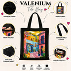 Valenium Mediterranean City Printed Tote Bag
