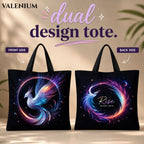Valenium Glowing Phoenix Ascent Canvas Tote Bag