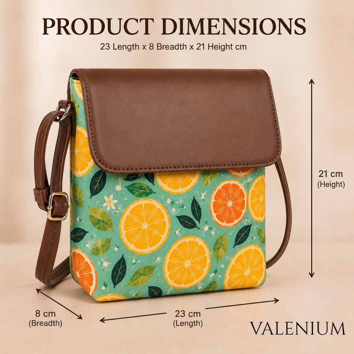 Valenium Citrus Crossbody Sling Bag