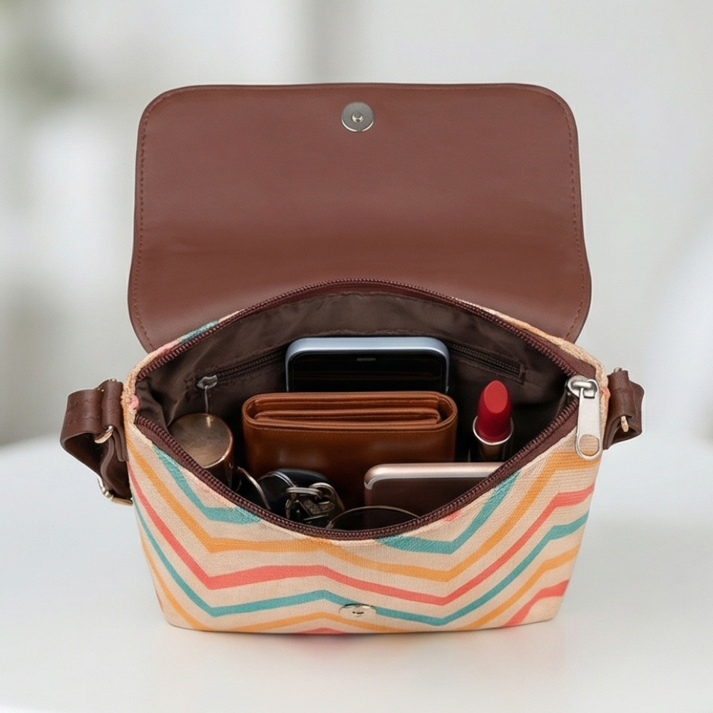 Valenium WavBeach Printed Sling Bag (Multicolor)