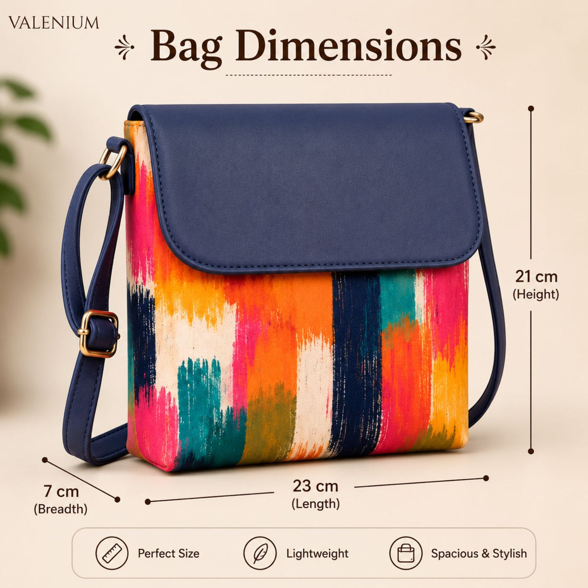 Valenium Colour Splash Crossbody Sling Bag