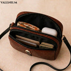 Valenium Quilted Cross Body Sling Bag ( Dark Brown )