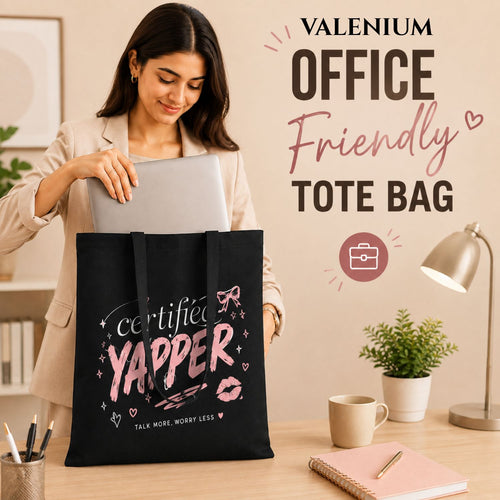 Valenium Certified Yapper Canvas Tote Bag
