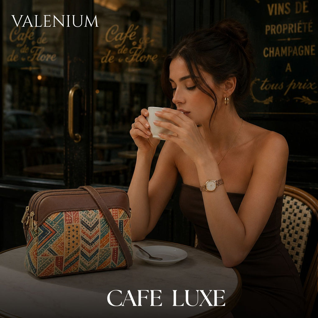 Valenium Women's Geometric Patch Sling Bag