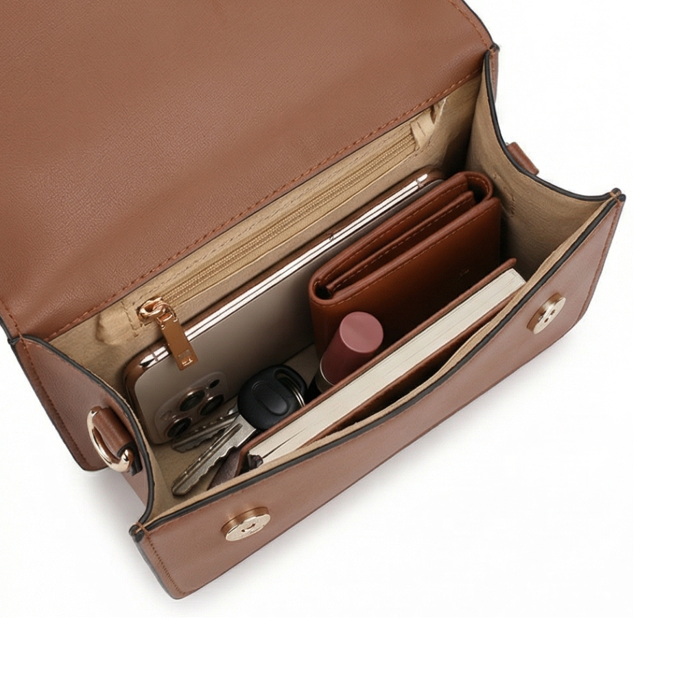 Valenium Satchel Sling Bag (Brown)