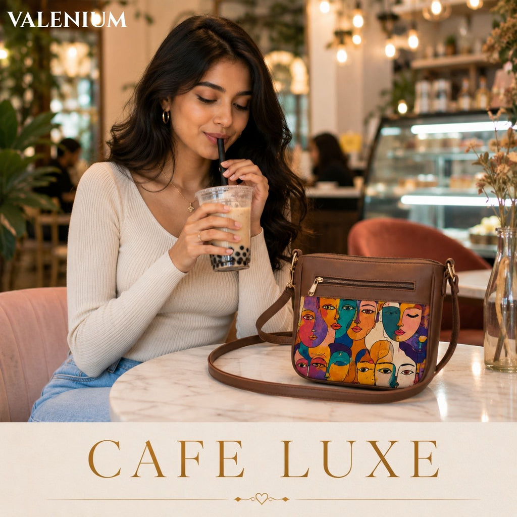 Valenium Colourful Expressions Cubism Sling Bag