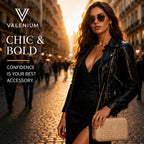 Valenium Clutch Sling Bag with Chain (Golden)
