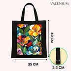 Valenium Citrus Bloom Printed Tote Bag