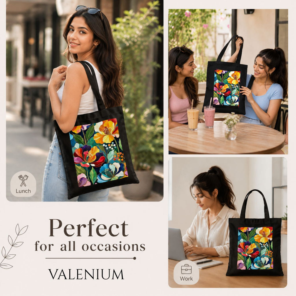 Valenium Citrus Bloom Printed Tote Bag