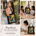 Valenium Citrus Bloom Printed Tote Bag