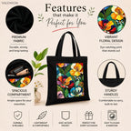 Valenium Citrus Bloom Printed Tote Bag
