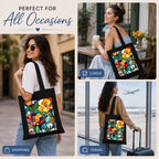Valenium Citrus Bloom Printed Tote Bag