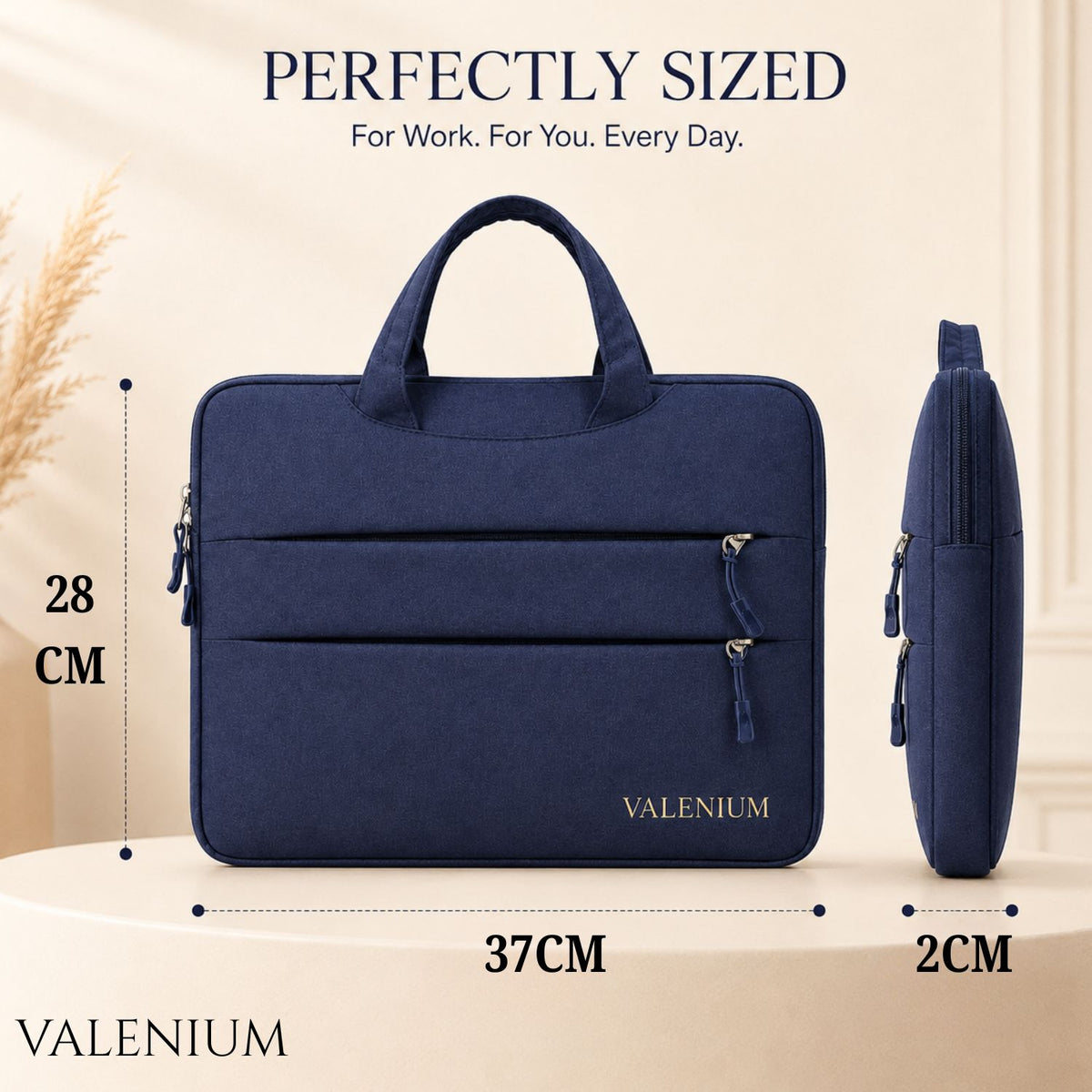 Valenium 15.6” Laptop Polyester Messenger Bag (Blue)