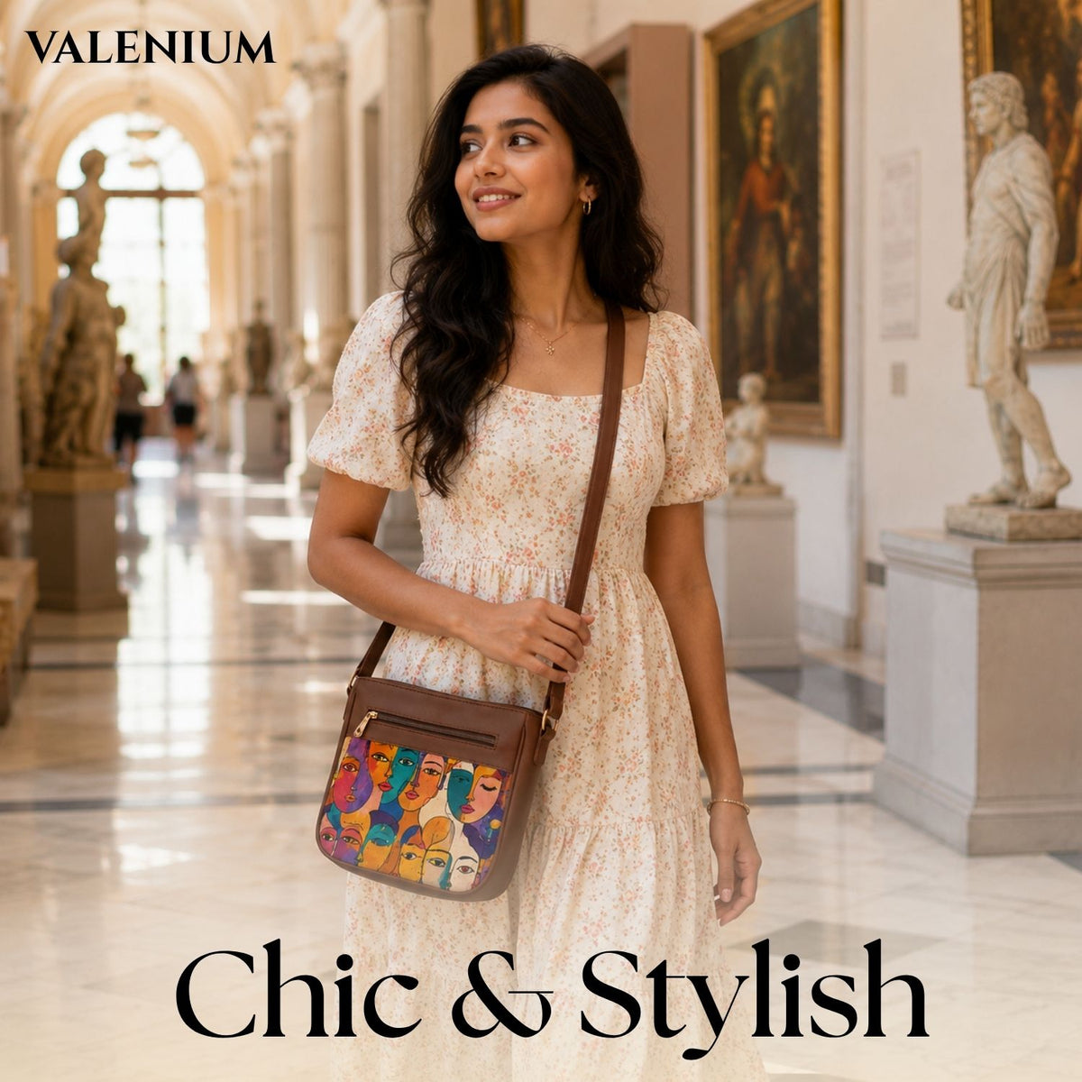 Valenium Colourful Expressions Cubism Sling Bag