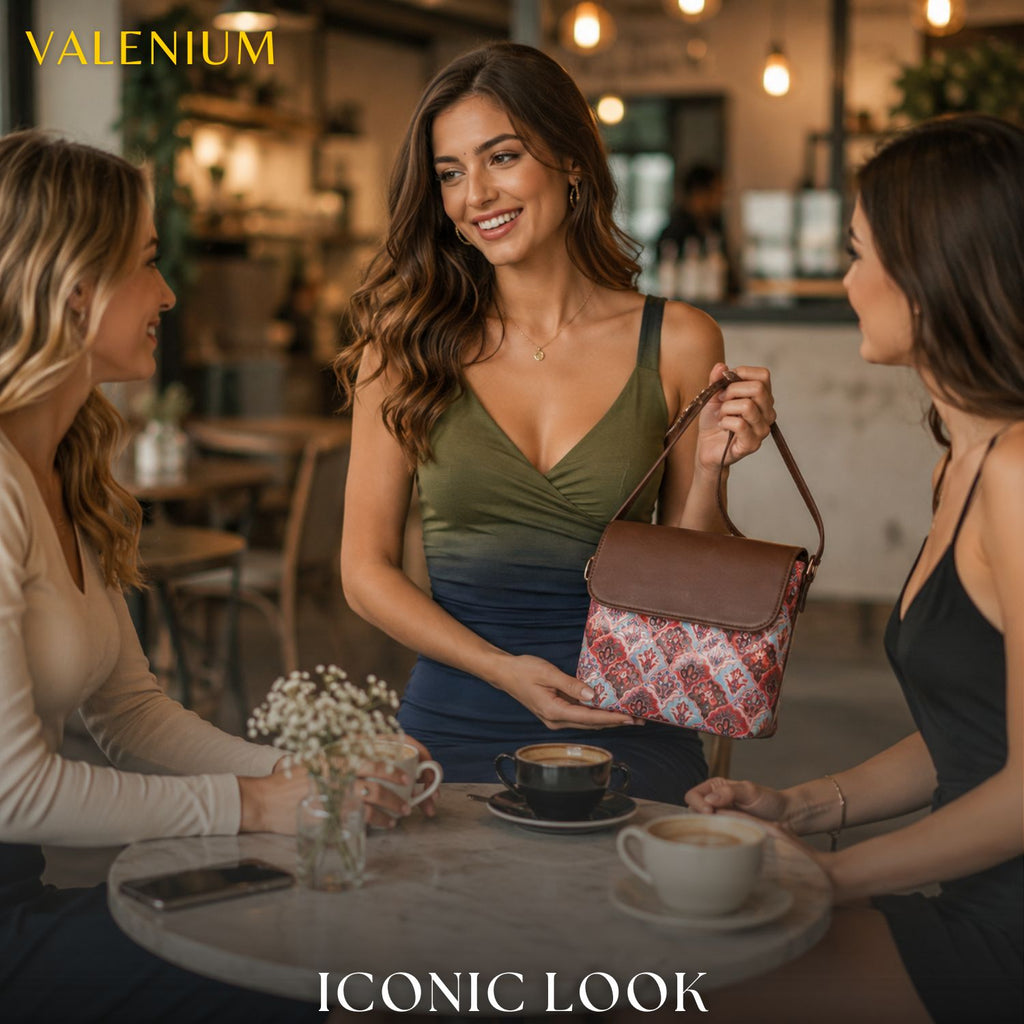 Valenium Floral Crossbody Sling Bag (Multicolor)