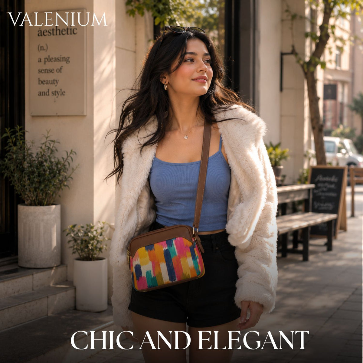 Valenium Abstract Splash Sling Bag