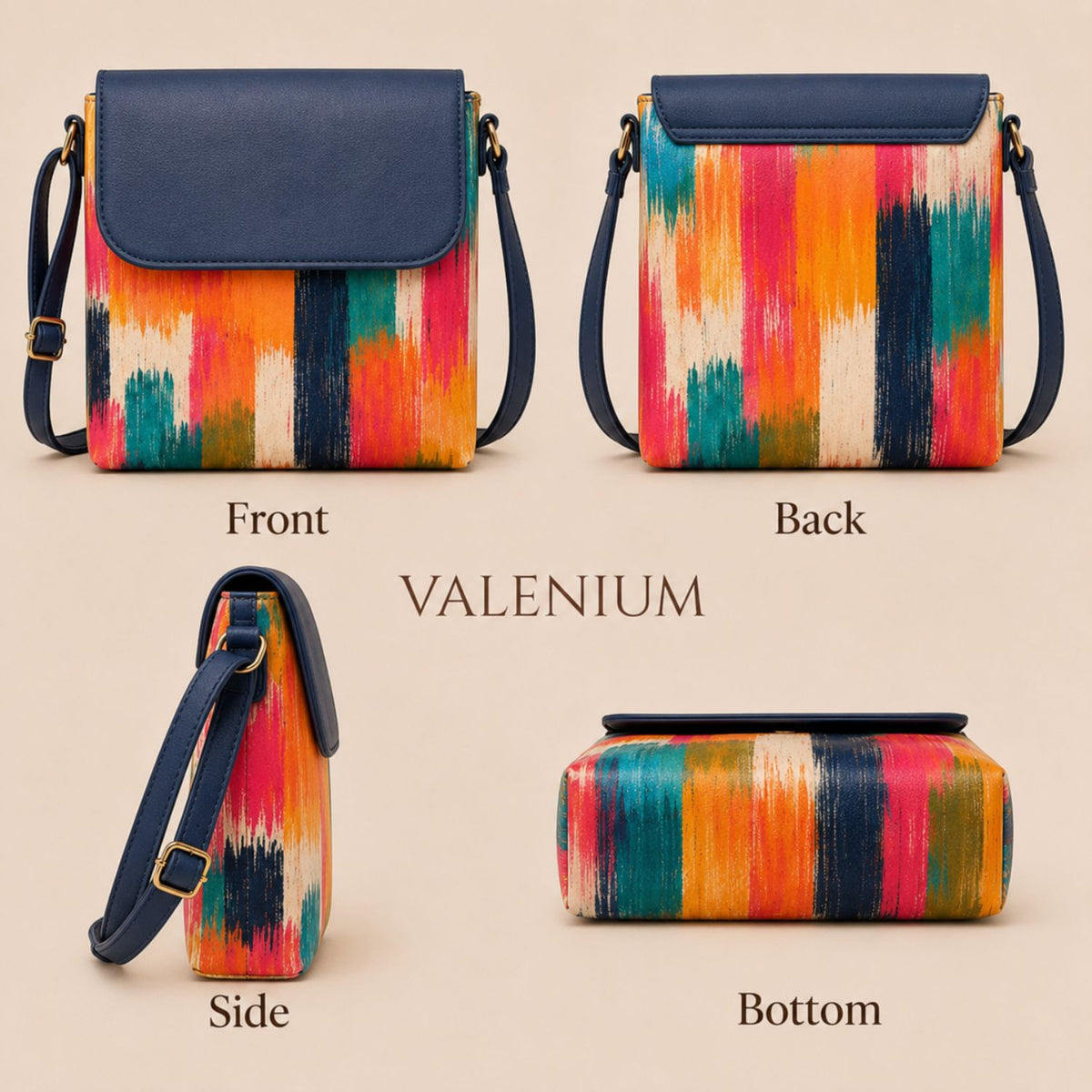 Valenium Colour Splash Crossbody Sling Bag