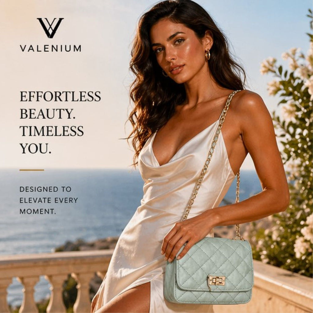Valenium Women's Quilted Sling Bag (Sea Green)