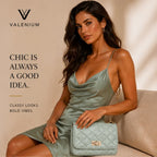 Valenium Women's Quilted Sling Bag (Sea Green)