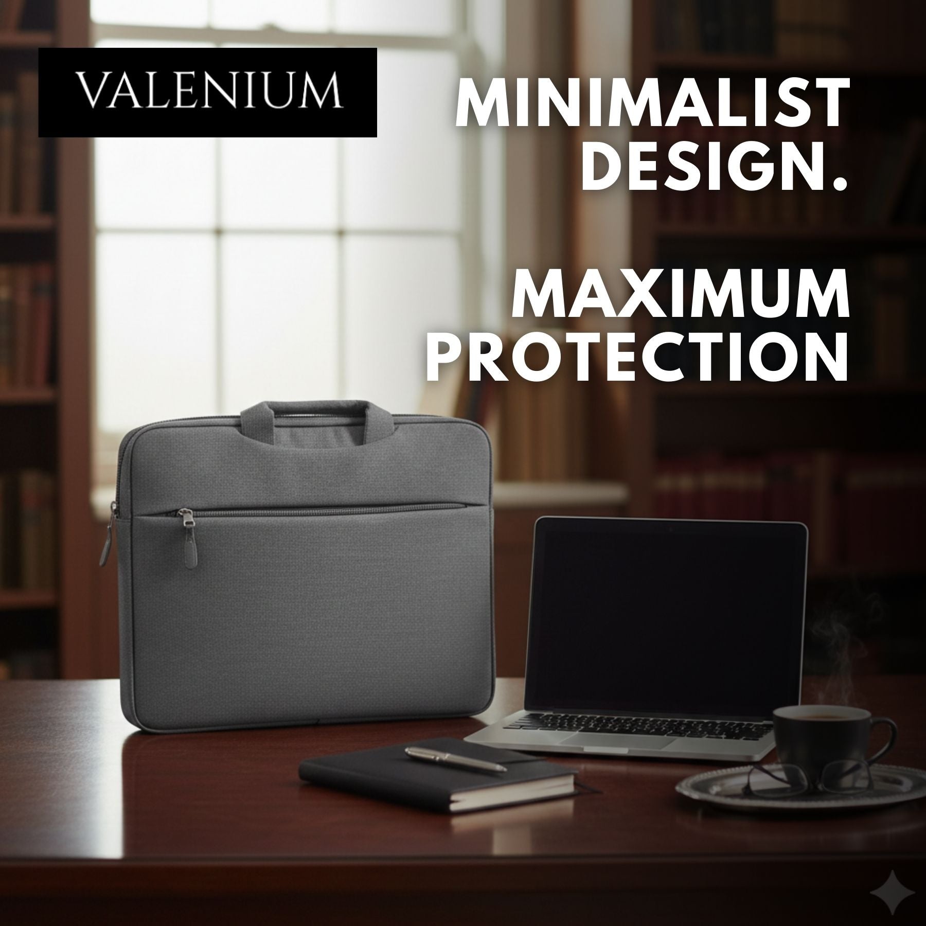 Valenium 15.6" Polyester Laptop Bag (Grey)