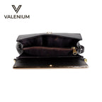 Valenium Sling Bag with Gold Chain (Black)