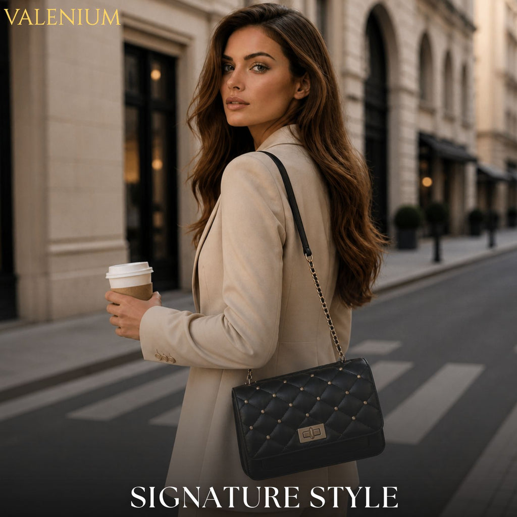 Valenium Trendy Crossbody Sling Bag (Black)