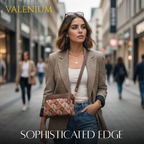Valenium Printed Sling Bag (Brown)