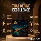 Valenium Celestial Serenity Canvas Tote Bag