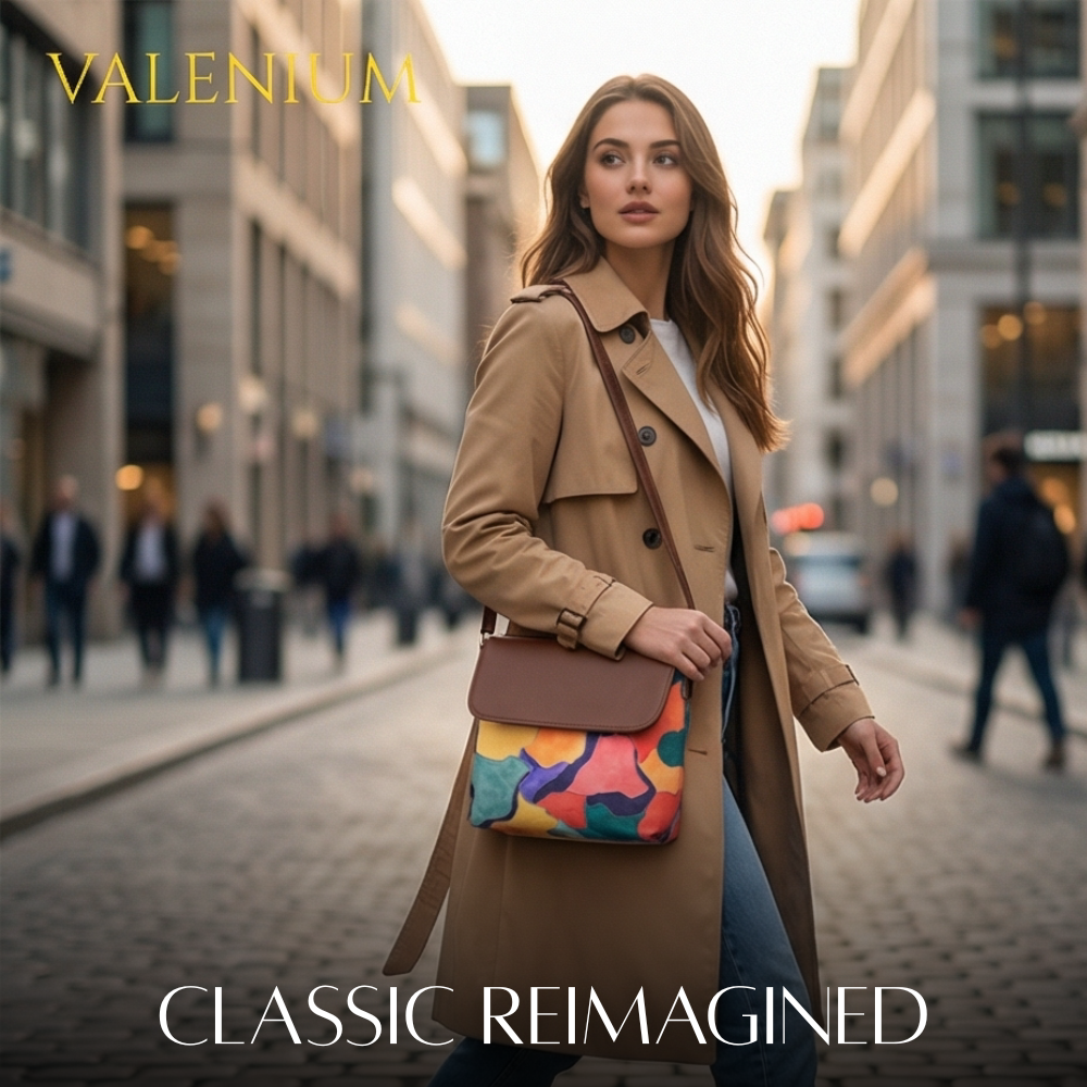 Valenium Printed Crossbody Sling Bag (Multicolour)