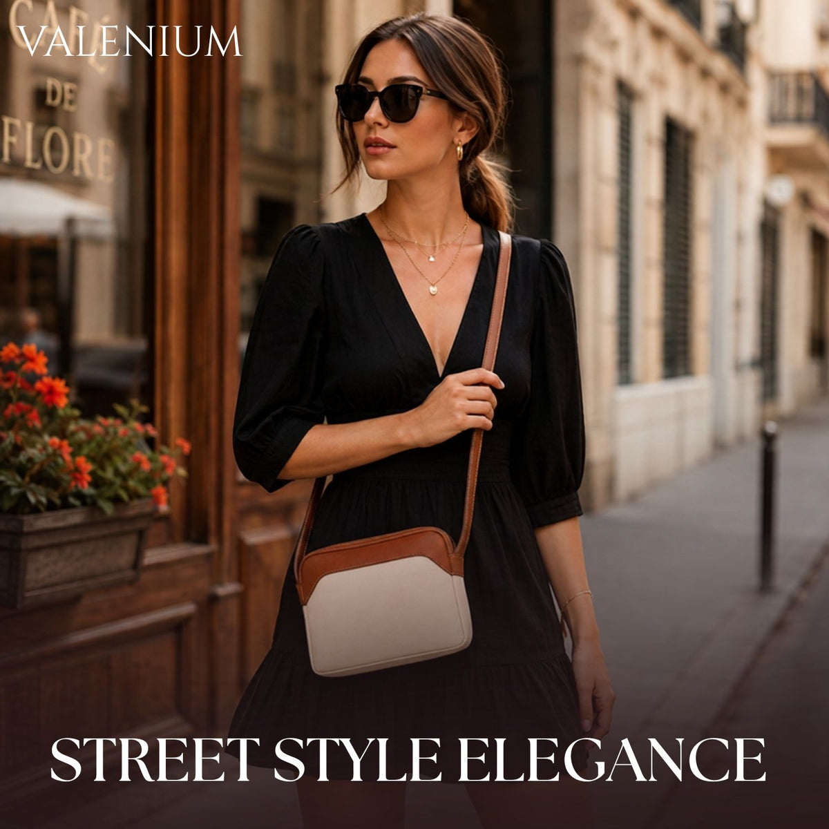 Valenium Dual-Tone Textured Sling Bag