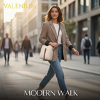 Valenium Leather Crossbody Sling Bag (Beige)