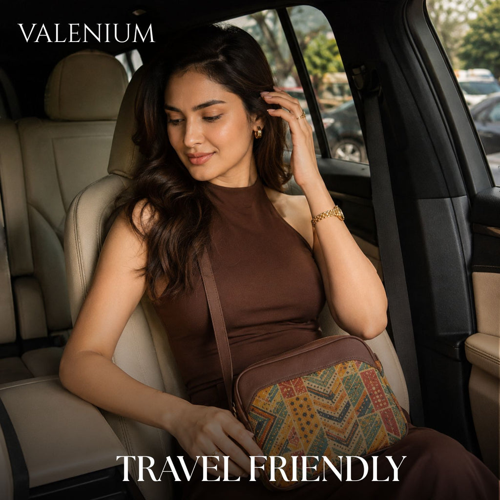 Valenium Women's Geometric Patch Sling Bag