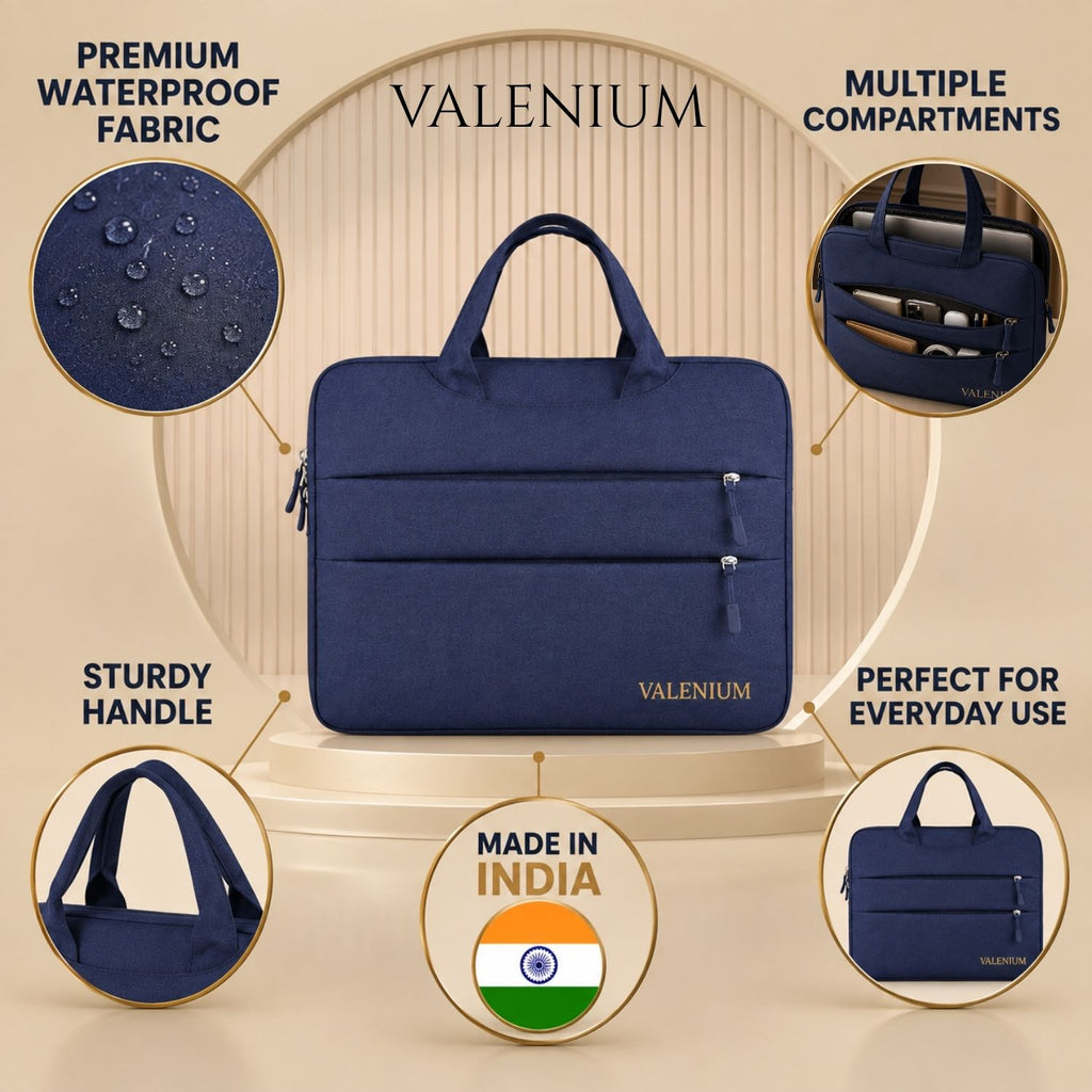 Valenium 15.6” Laptop Polyester Messenger Bag (Blue)