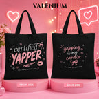 Valenium Certified Yapper Canvas Tote Bag