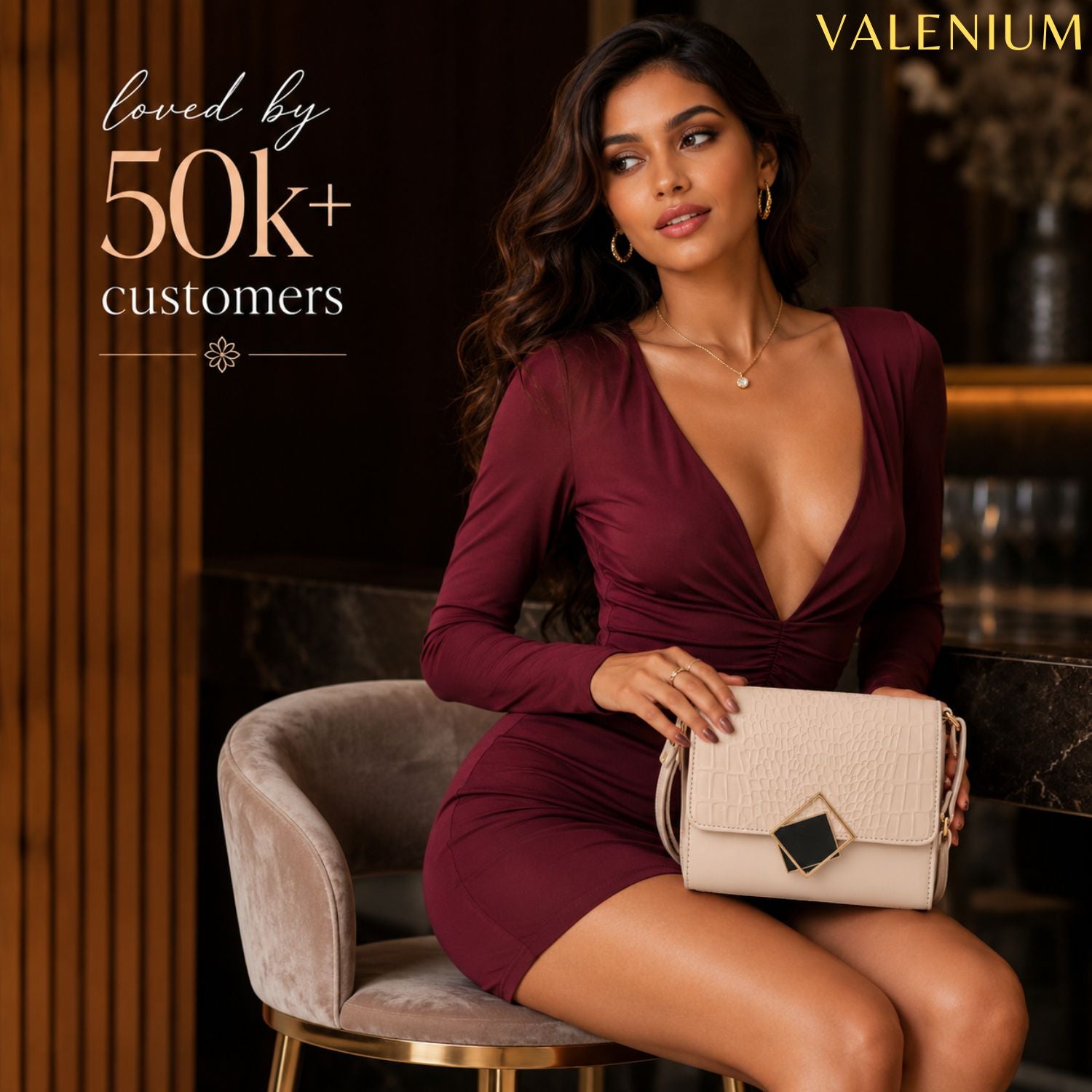 Valenium Sling Bag (Cream)