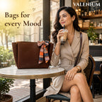 Valenium Coffee Brown Shoulder HandBag